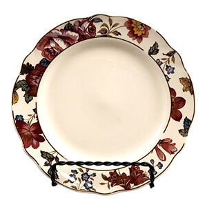 3~Noritake Prima China Damask Bouquet Salad Plate #9435 Scalloped Edge Japan